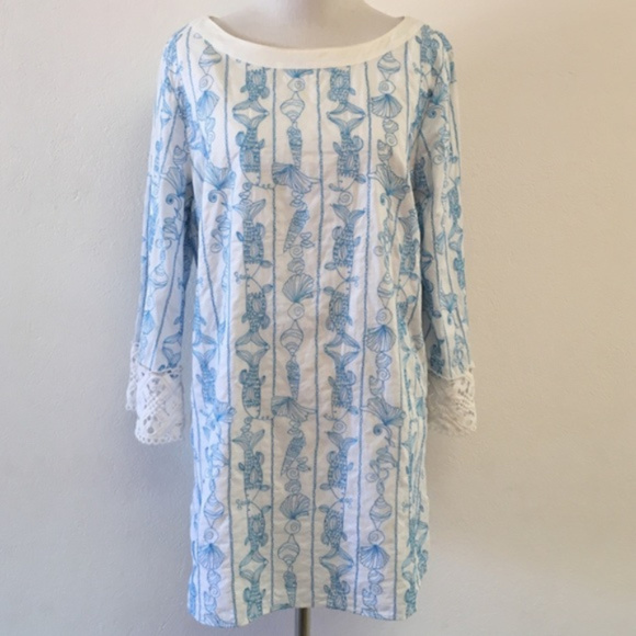 Lilly Pulitzer Tops - Lilly Pulitzer Jubilee Beach Club Blue Catcha fish